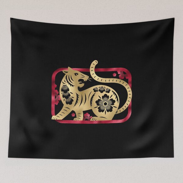 Item preview, Year of the Tiger | Happy Chinese New Year | Lunar New Year | Gold and Red designed and sold by StarryHeavens.