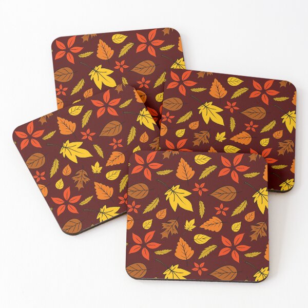 Item preview, Autumn Fall Leaves Flowing Seamless Repeat Pattern - Redish Brown Backdrop designed and sold by SemDesigns1.