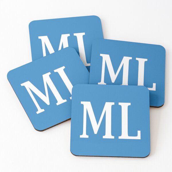 Item preview, ML Initials Monogram Elegant White Letters designed and sold by Jeallan Designs.