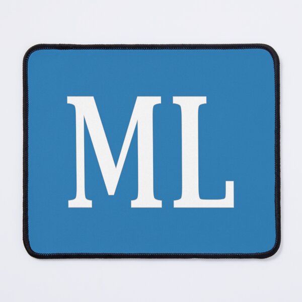 Item preview, ML Initials Monogram Elegant White Letters designed and sold by Jeallan Designs.