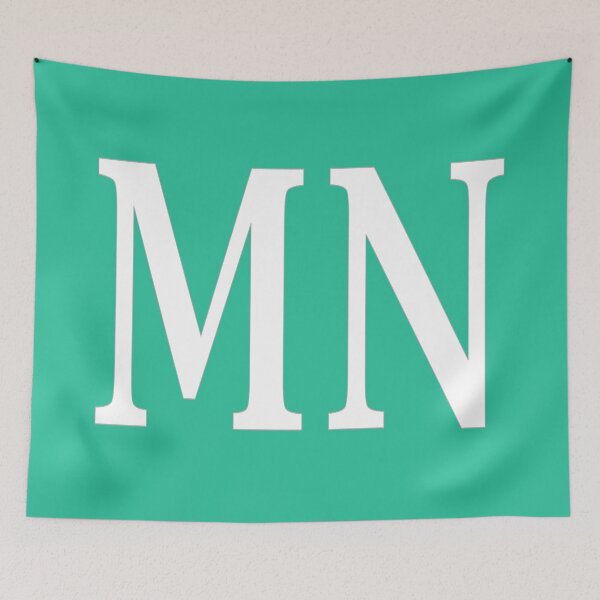 Item preview, MN Initials Monogram Elegant White Letters designed and sold by Jeallan Designs.