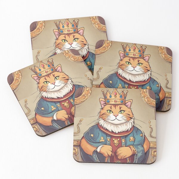 Item preview, king cat cartoon digital paper designed and sold by pig2u.