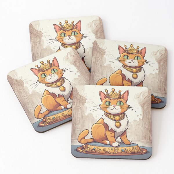 Item preview, king cat cartoon  digital paper designed and sold by pig2u.
