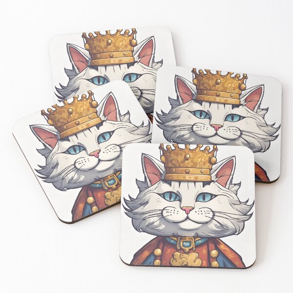 Item preview, king cat cartoon digital paper designed and sold by pig2u.
