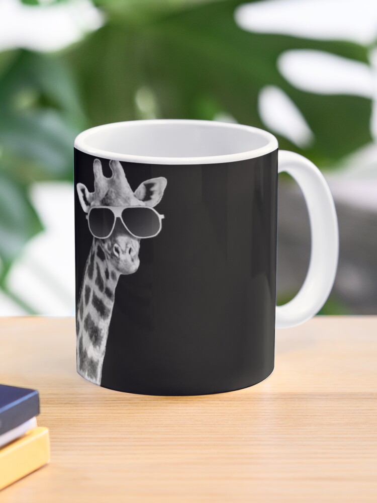 Funky Giraffe Hipster Funny Animal Portraits Coffee Mug