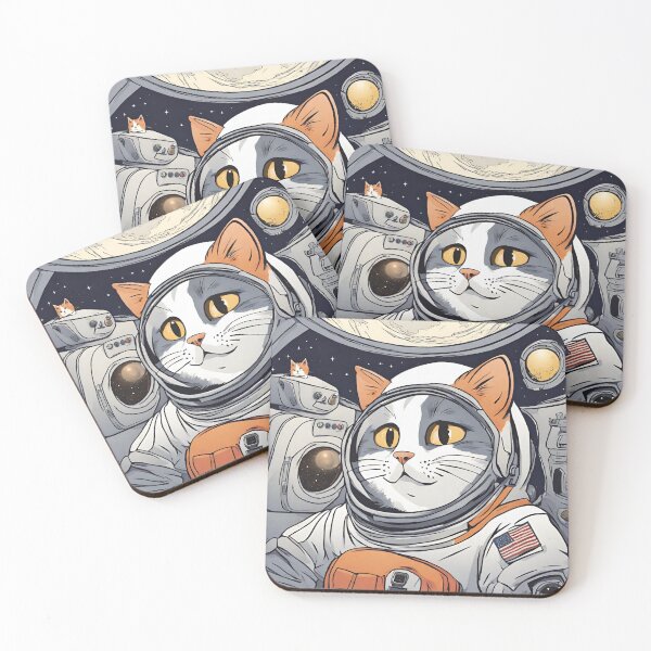 Item preview, cats in space digital paper designed and sold by pig2u.