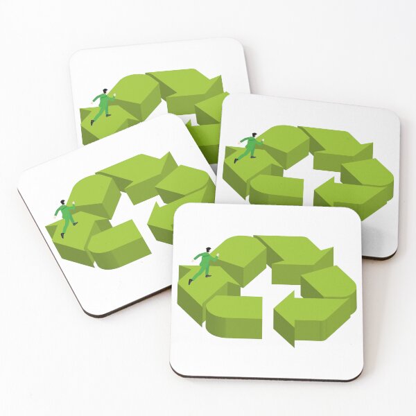 Item preview, A man runs on recycle symbol designed and sold by kongkorakrich.