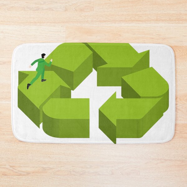 Item preview, A man runs on recycle symbol designed and sold by kongkorakrich.