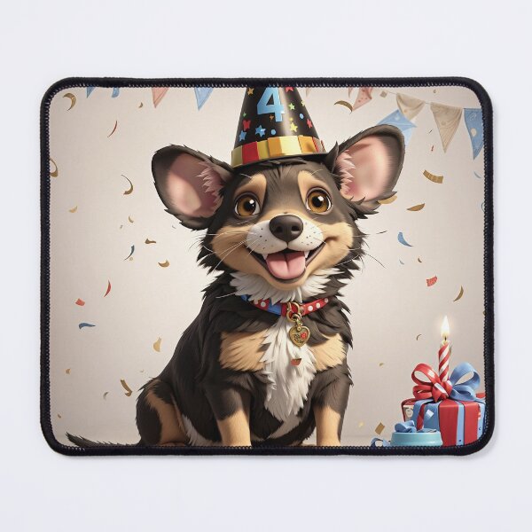 Item preview, Happy 4th Birthday Little Doggy 4-Years-Old Puppy Dog Boy Girl designed and sold by HappyOnEarth.