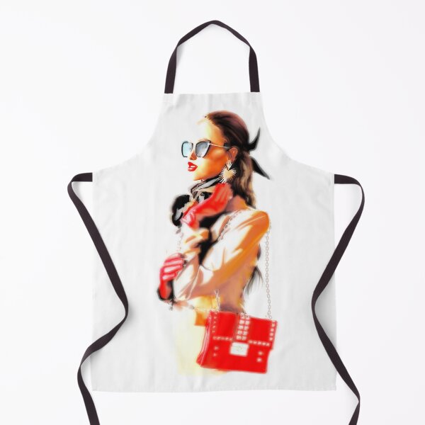 Item preview, fashionable girl in red gloves designed and sold by JeLoTall.