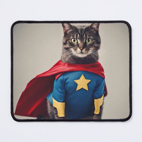 Item preview, cat super hero digital paper designed and sold by pig2u.