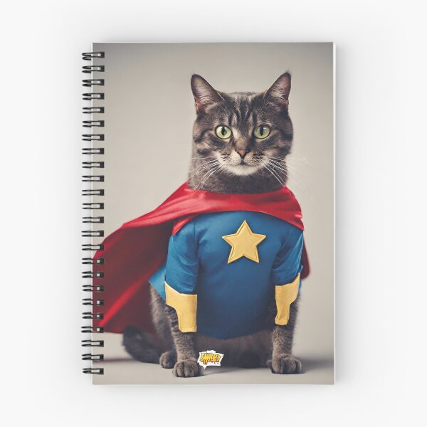 Item preview, cat super hero digital paper designed and sold by pig2u.