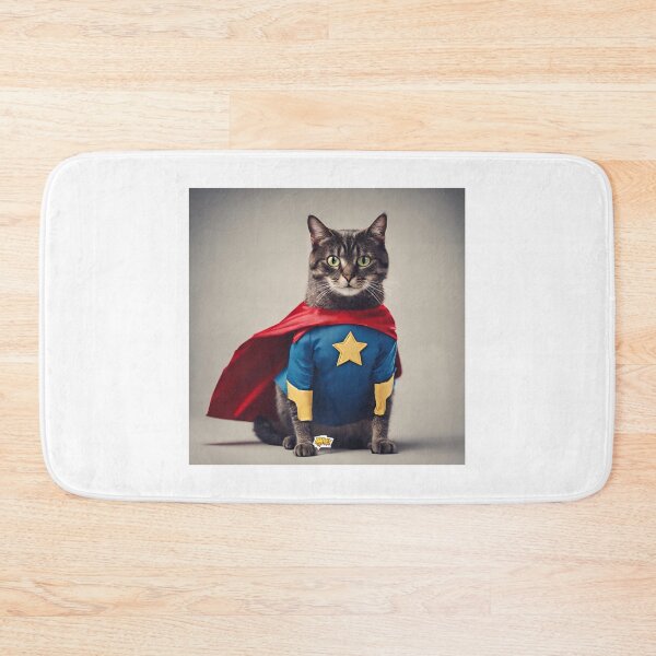 Item preview, cat super hero digital paper designed and sold by pig2u.