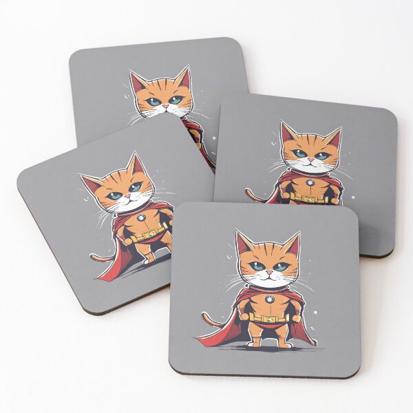 Item preview, orange cat super hero digital paper designed and sold by pig2u.
