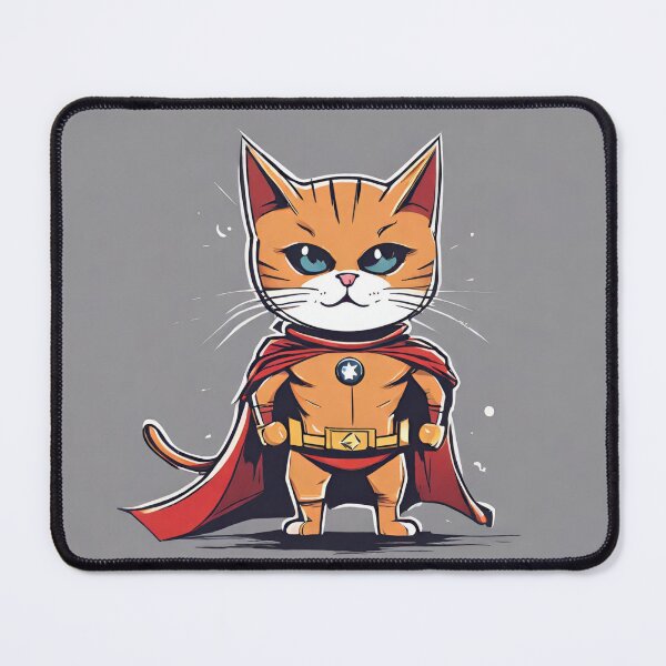 Item preview, orange cat super hero digital paper designed and sold by pig2u.