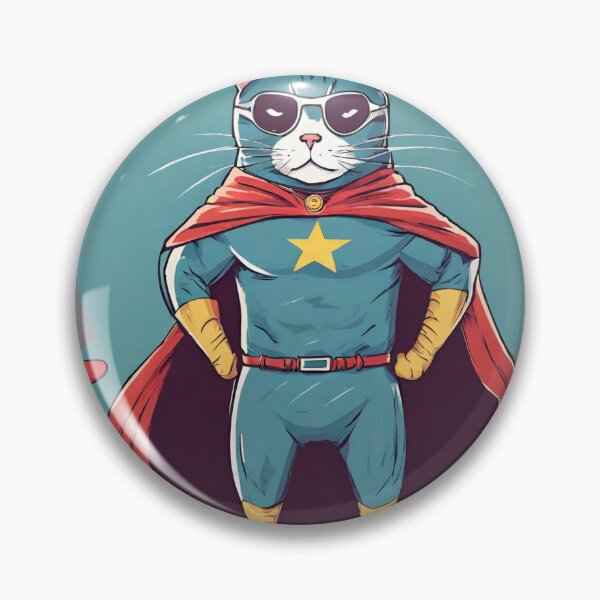 Item preview, cat super hero digital paper designed and sold by pig2u.