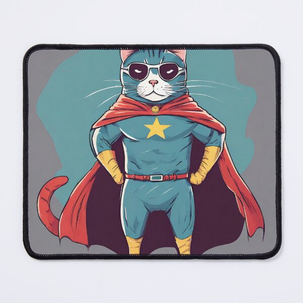 Item preview, cat super hero digital paper designed and sold by pig2u.