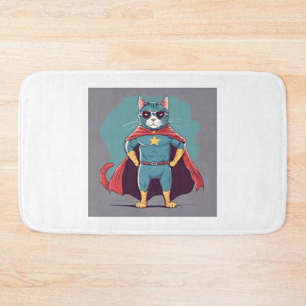 Item preview, cat super hero digital paper designed and sold by pig2u.