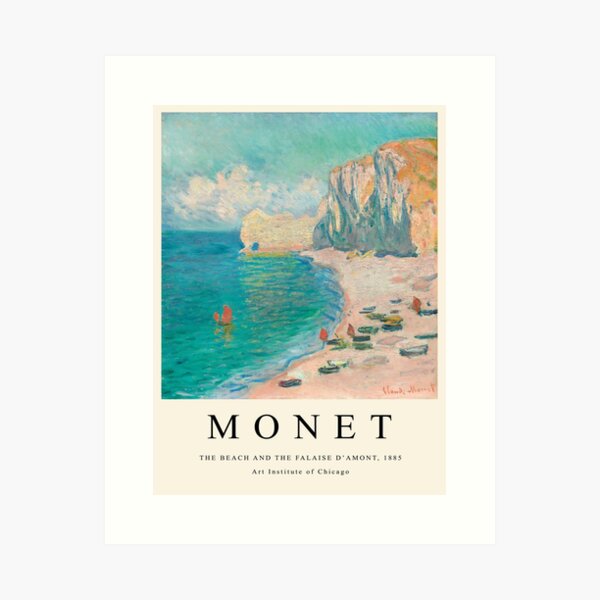 Item preview, Large Print Clothing, Stickers & Magnets, Graphic T-Shirts, Mouse Pads, Claude Monet The Beach and The Falaise D_Amont designed and sold by Suzana Djordjevic.