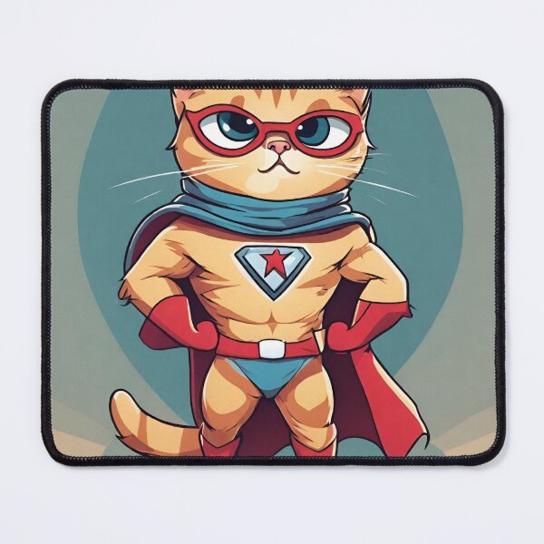 Item preview, cat super hero digital paper designed and sold by pig2u.