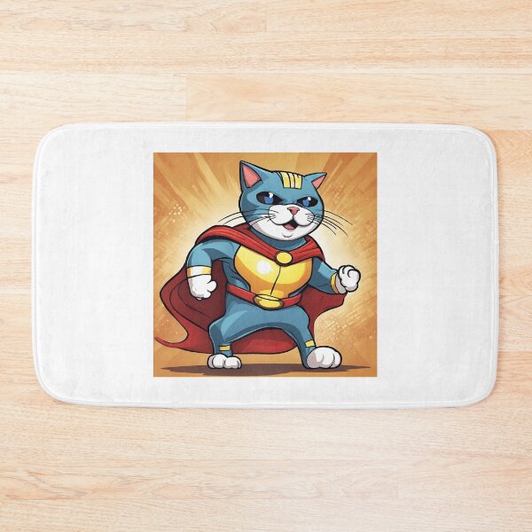 Item preview, cat super hero digital paper designed and sold by pig2u.