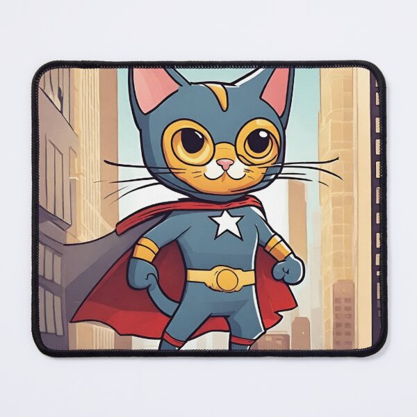 Item preview, cat super hero digital paper designed and sold by pig2u.