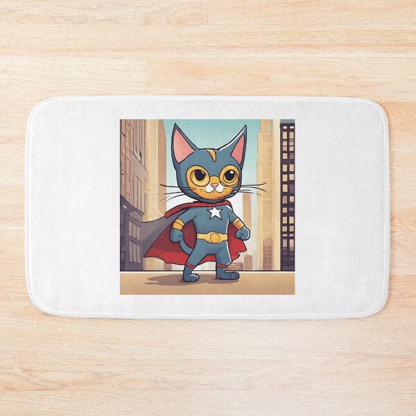 Item preview, cat super hero digital paper designed and sold by pig2u.