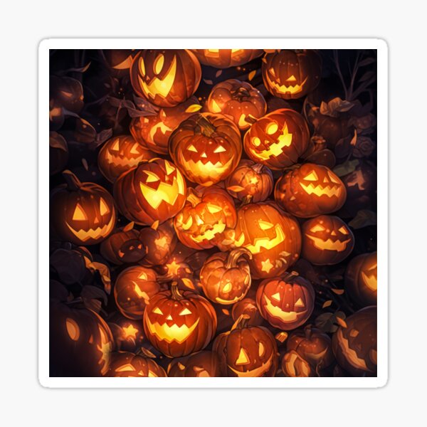 Halloween Pumpkin Party Sticker
