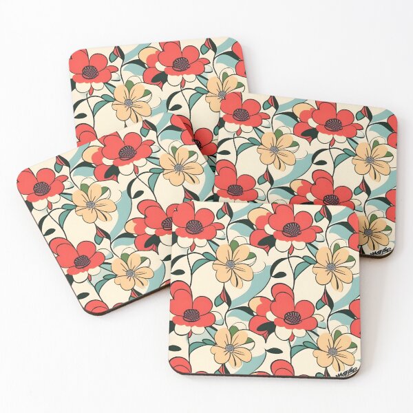 Artikelvorschau, Retro Blumen Muster entworfen und verkauft von homestylemarket.