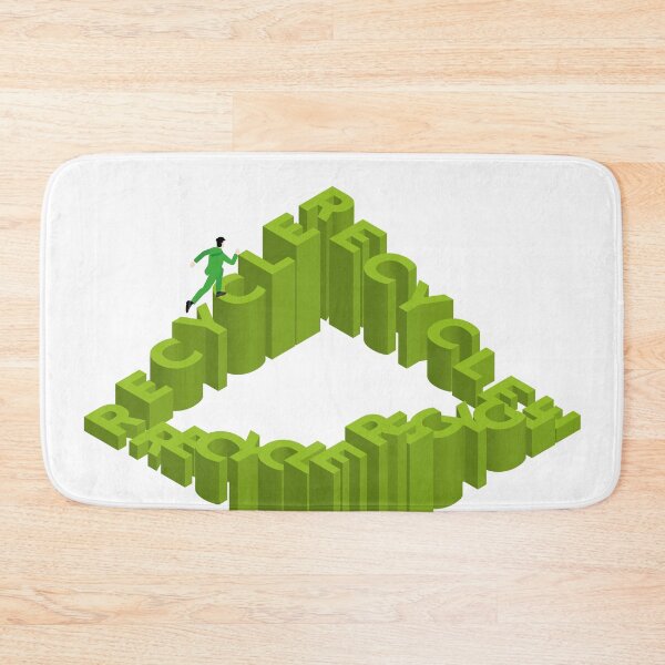 Item preview, A man runs on green recycle loop. designed and sold by kongkorakrich.
