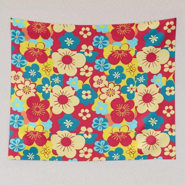 Artikelvorschau, Retro Blumen Muster entworfen und verkauft von homestylemarket.