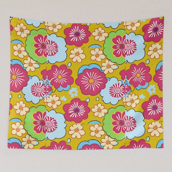 Artikelvorschau, Retro Blumen Muster entworfen und verkauft von homestylemarket.