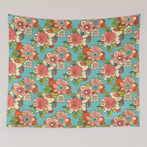 Artikelvorschau, Retro Blumen Muster entworfen und verkauft von homestylemarket.