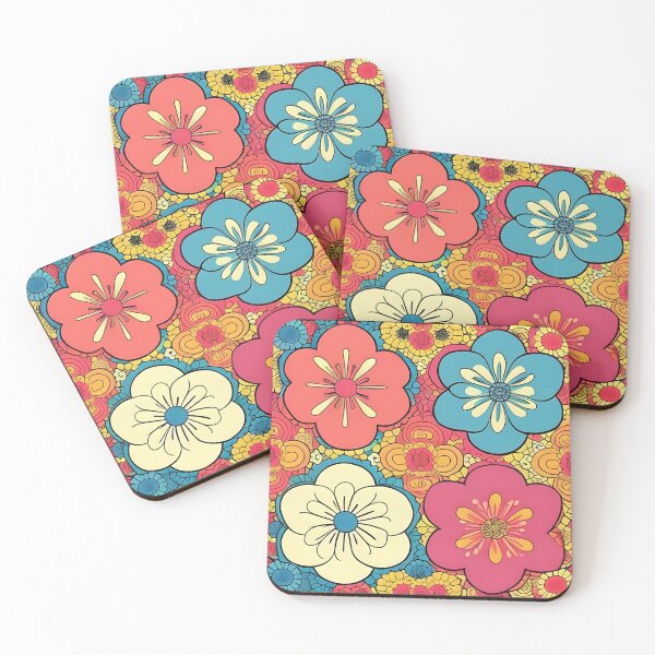 Artikelvorschau, Retro Blumen Muster entworfen und verkauft von homestylemarket.