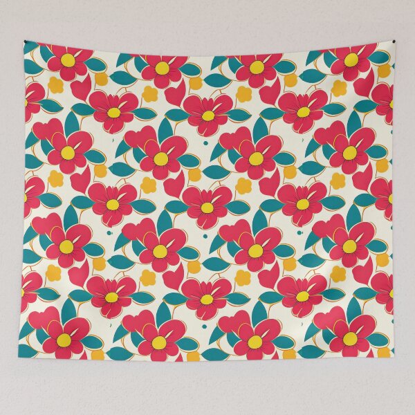 Artikelvorschau, Retro Blumen Muster entworfen und verkauft von homestylemarket.