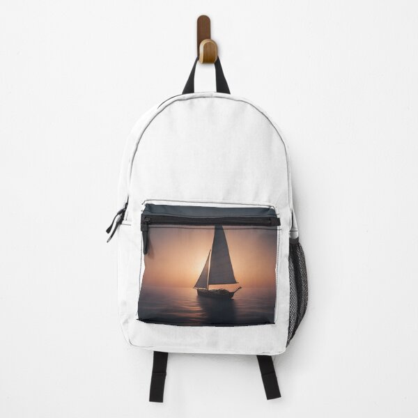 Item preview, Sailing boat at sunset designed and sold by aiARToftheWORLD.