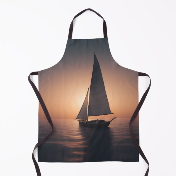 Item preview, Sailing boat at sunset designed and sold by aiARToftheWORLD.