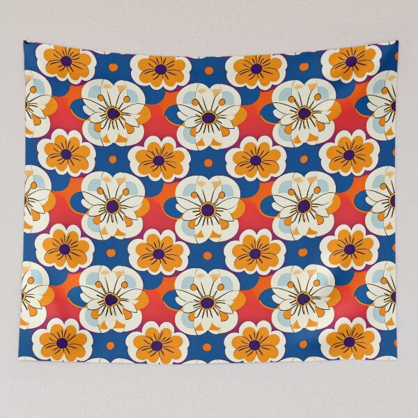 Artikelvorschau, Retro Blumen Muster entworfen und verkauft von homestylemarket.