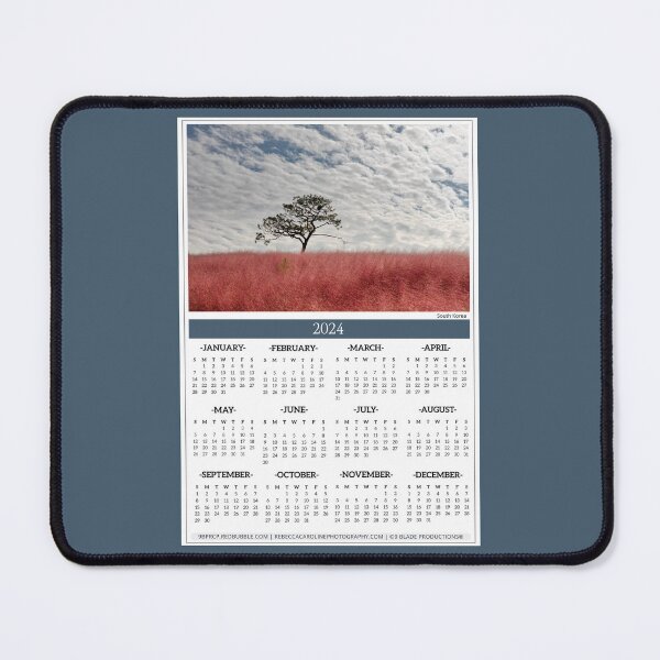 Item preview, 2024 Calendar | Year-At-A-Glance | Muhly Grass Field | South Korea designed and sold by 9BPRCP.