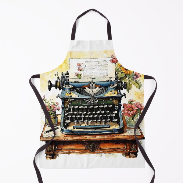 Item preview, Vintage typewrither on a desk designed and sold by Virtuadmin.