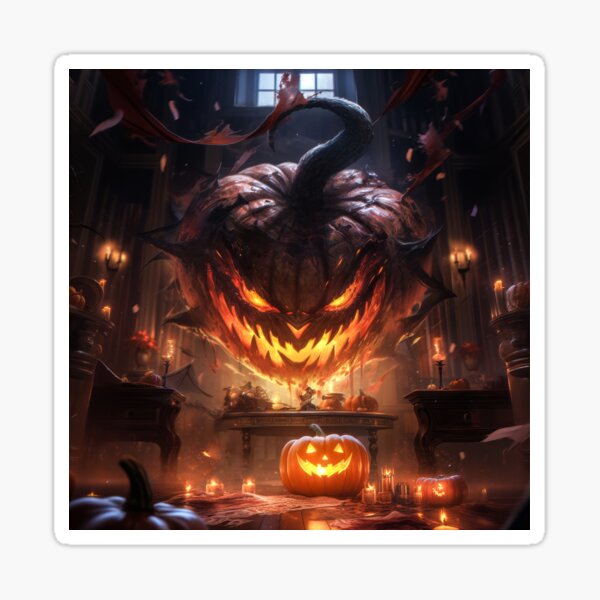 Scary Pumpkin Sticker