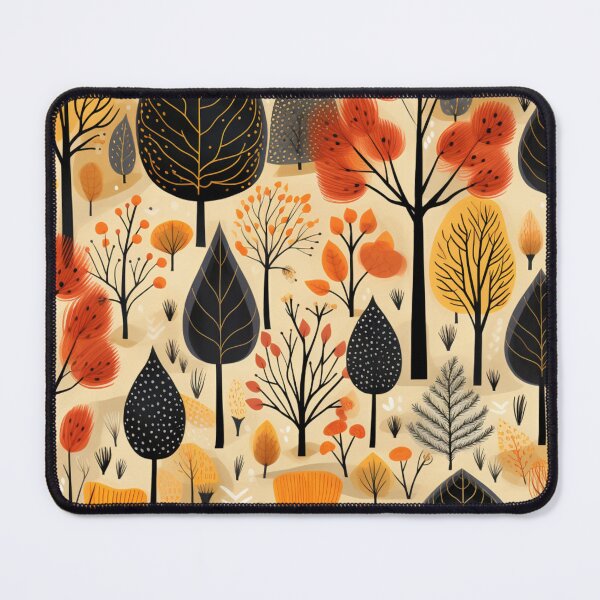 Item preview, Autumn trees abstract pattern designed and sold by SmileshareShop.