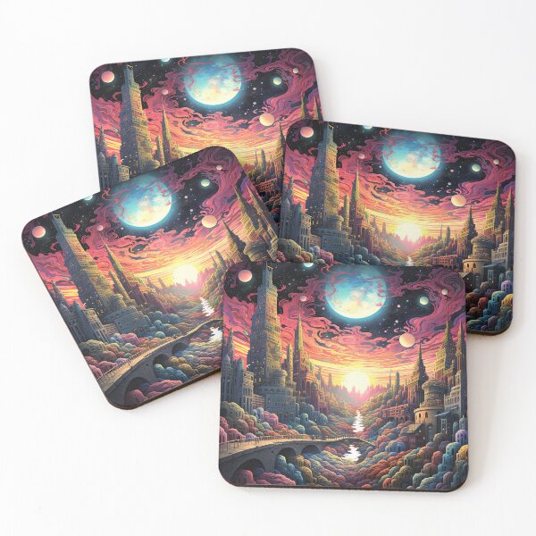 Item preview, Trippy City - Cosmic Cityscapes designed and sold by brandway.