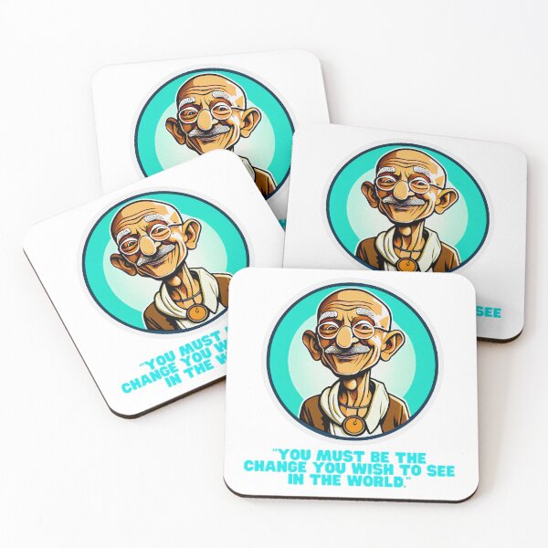 Item preview, Be the Change: Gandhi's Wisdom Illustrated Art designed and sold by ZenEvoke.