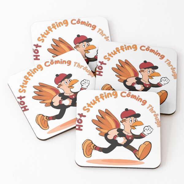 Item preview, Hot Stuffing Coming Through | Cartoon Turkey Running | Thanksgiving  designed and sold by KnockingLouder.