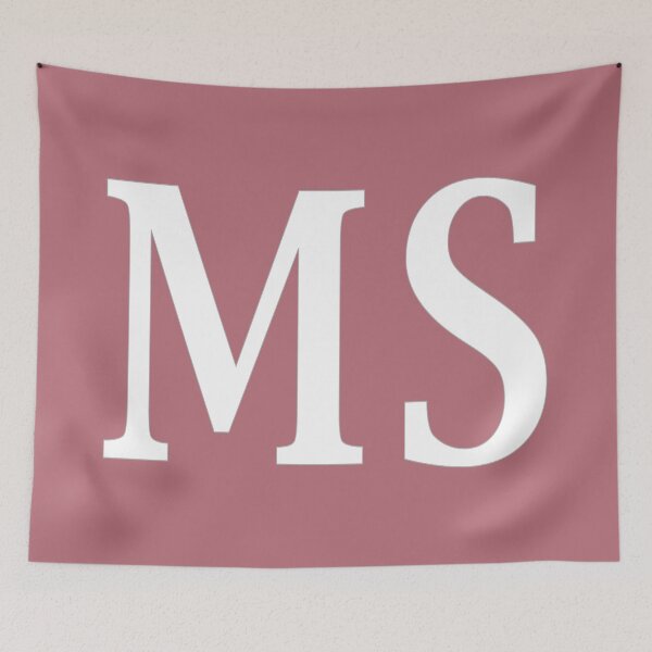 Item preview, MS Initials Monogram Elegant White Letters designed and sold by Jeallan Designs.