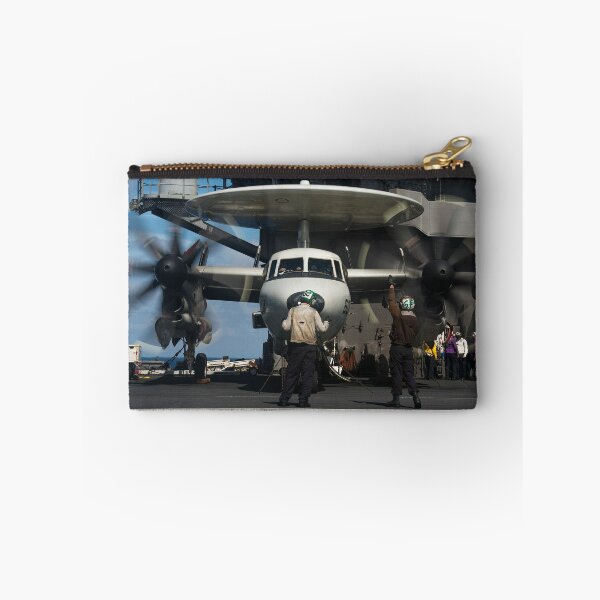 Item preview, STK109491M-U.S. Sailors conduct pre-flight procedures with an E-2C Hawkeye. designed and sold by StocktrekImages.