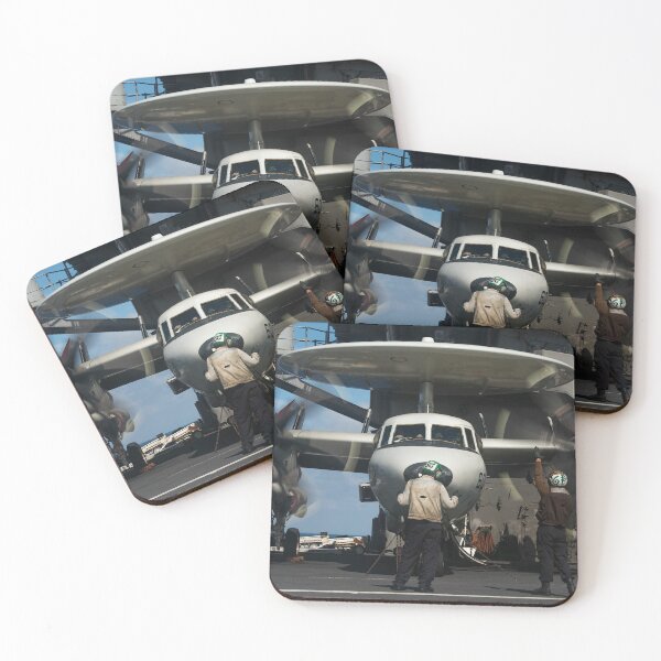 Item preview, STK109491M-U.S. Sailors conduct pre-flight procedures with an E-2C Hawkeye. designed and sold by StocktrekImages.