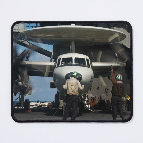 Item preview, STK109491M-U.S. Sailors conduct pre-flight procedures with an E-2C Hawkeye. designed and sold by StocktrekImages.