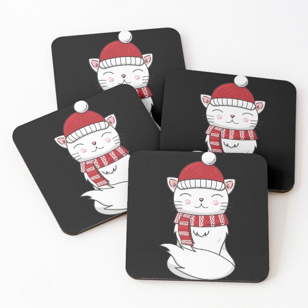 Item preview, Cute Christmas White Cat designed and sold by AMONGIFTS.